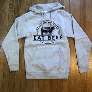 “Eat Beef” Heather Gray Hoodie
